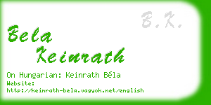 bela keinrath business card